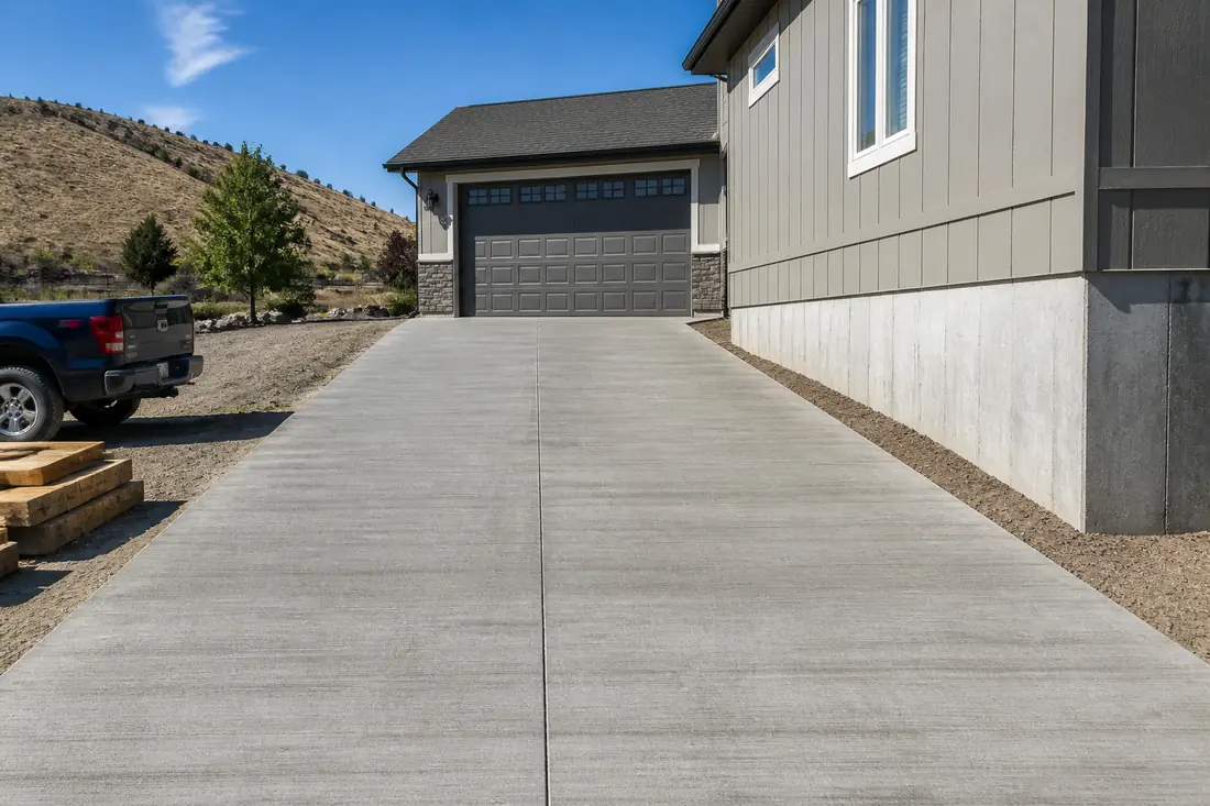 Completed concrete driveway and foundation work in Boise, ID