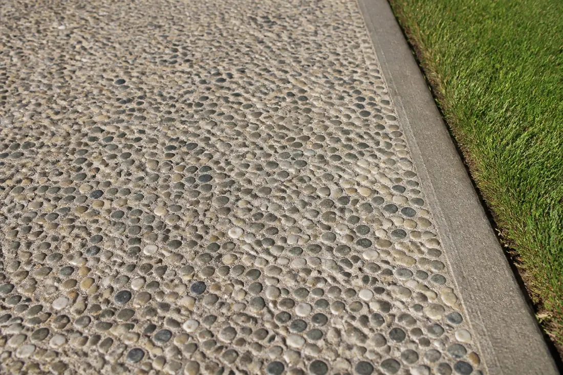 Exposed aggregate — concrete